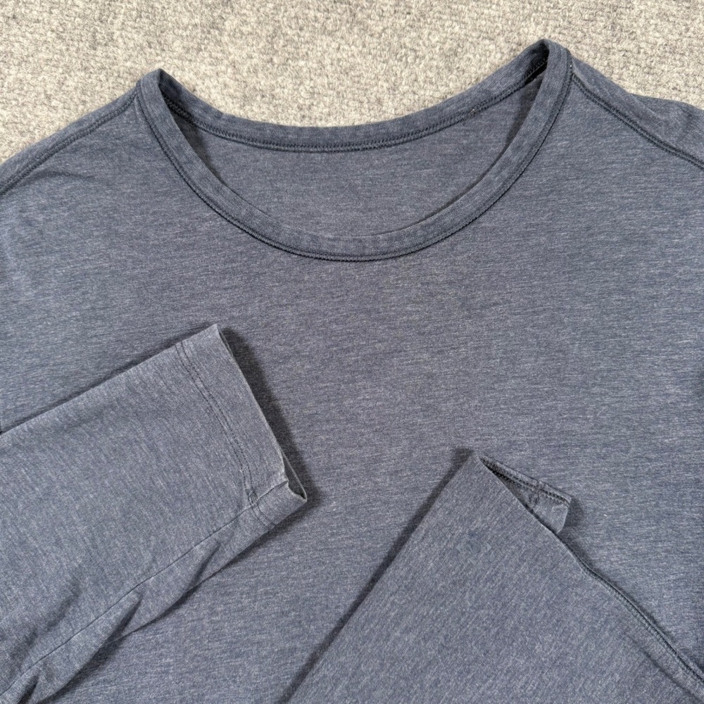 Lululemon Commission Shirt Small Long Sleeve Gray Athletic Training Casual Men's